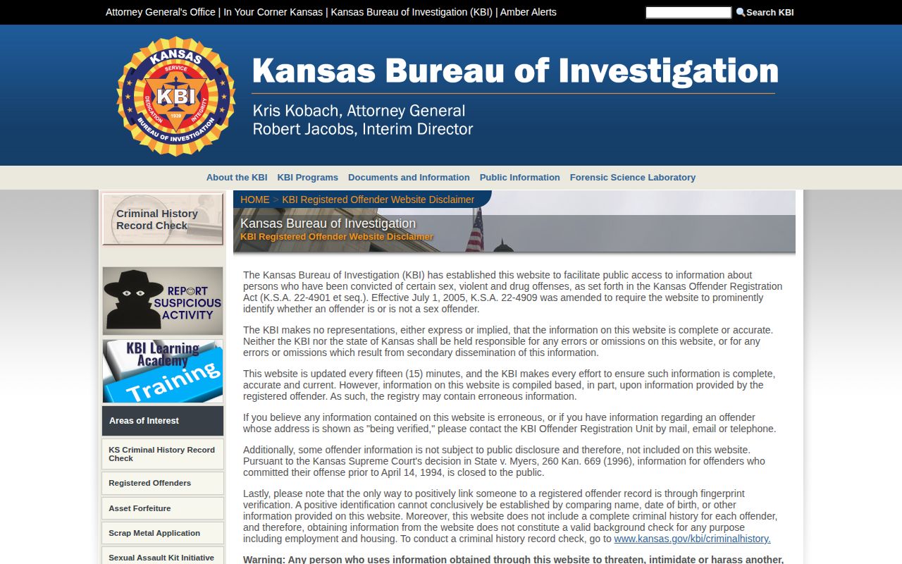 Kansas registered offender photo search relevant to limited Rush County released records
